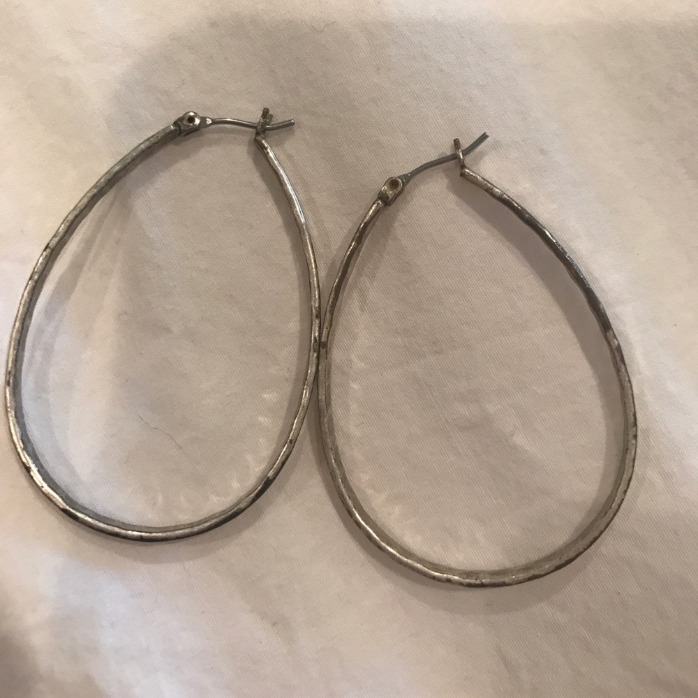 Lucky brand silver hoop earrings